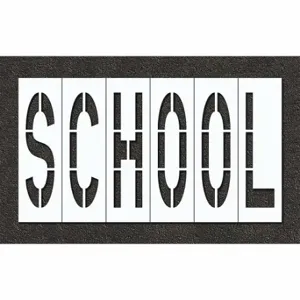 RAE STL-108-79623 Pavement Stencil, School, 0.125 Inch Thick, 120 Inch Height, 216 Inch Width, Polyethylene | CT8MKU 429X41