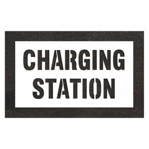RAE STL-116-91033 Pavement Stencil, Charging Station, 30 Inch Height, 54 Inch Width | CT8LZY 419Z54