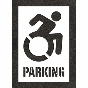 RAE STL-116-34004 Pavement Stencil, Handicap Symbol, 60 Inch Height, 41 Inch Width, 0.0625 Inch ThickWhite | CT8MFE 419Y57