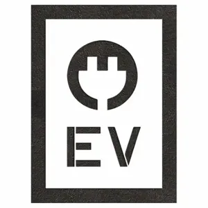 RAE STL-116-52415 Pavement Stencil, Ev Letters/Plug, 32 Inch Height, 22 Inch Width | CT8MCQ 419Y89