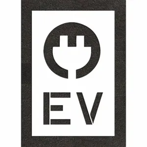 RAE STL-116-53615 Pavement Stencil, Ev Letters/Plug, 44 Inch Height, 28 Inch Width | CT8MCT 419Y91