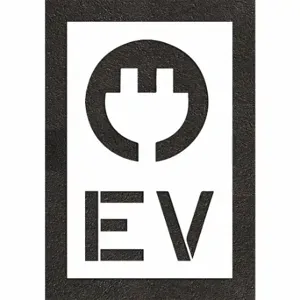 RAE STL-116-54815 Pavement Stencil, Ev Letters/Plug, 56 Inch Height, 36 Inch Width | CT8MCV 419Y93