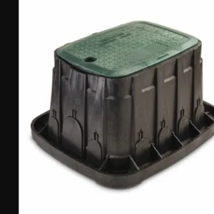 RAIN BIRD VBREC12 Valve Box, 12 Inch Rectangle With Green Lid | CT8MWR 189R97