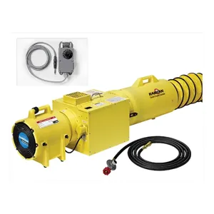 RAMFAN HA01-100HT In Line Heater System, Confined Space Heating, 15 Feet Canister | CL6VMY