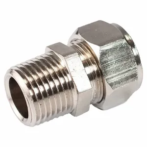 RAPIDAIR M8002 Maxline compressed air fitting, Nickel-Plated Brass, Compression x MNPT | CT8NBN 787YN4