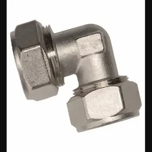 RAPIDAIR M8067 Maxline Compressed Air Fitting, Nickel-Plated Brass, Compression x Compression | CT8NBB 787YM2