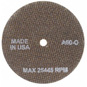 GRAINGER 05539509269 Abrasive Cut-Off Wheel, 1/4 Inch Arbor, 0.035 Inch Thick, 25, 465 Max. RPM | CD3LTX 435Y61