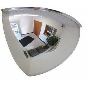 GRAINGER 2GVX1 Quarter Dome Mirror, 26 Inch Dia., Acrylic, 90 Degree Viewing Angle | CD2YQG