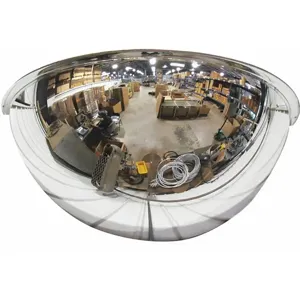 GRAINGER 2GVU5 Half Dome Mirror, 18 Inch Dia., Acrylic, 180 Degree Viewing Angle | CD2YQE