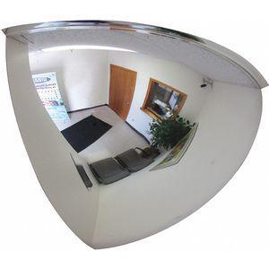 GRAINGER 2GVU9 Quarter Dome Mirror, 18 Inch Dia., Acrylic, 90 Degree Viewing Angle | CD2YQF