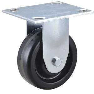 GRAINGER 406P69 4 Inch Light-Medium Duty Rigid Plate Caster, 350 Lbs. Load Rating | CD2HXA