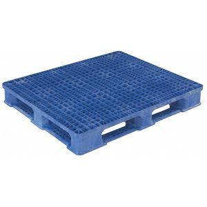 GRAINGER 40X48 MD PE RACKO PE LPD BLUE (WITH LIP) Rackable Pallet, 4-Way, High Density, Polyethylene, 48 x 40 x 6-3/4 Inch Size | CD2WVF 418C86