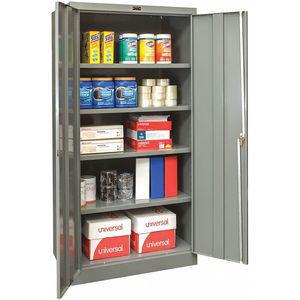 GRAINGER 825S24A-HG Commercial Storage Cabinet, Dark Gray, 78 x 48 x 24 Inch Size, Assembled | CD3WGM 411M03