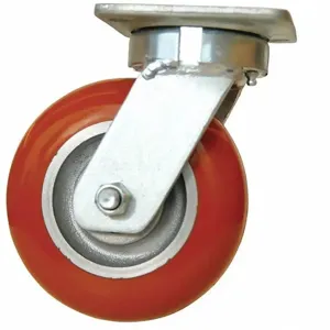 GRAINGER 423J19 Kingpinless Swivel Plate Caster, 6 Inch, Medium-Duty, 1000 Lbs Load Rating | CD3UNH