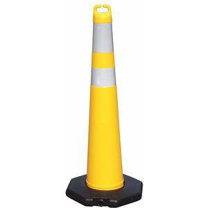 GRAINGER 45YJ67 Traffic Cone, 42 Inch Cone Height, Yellow, Polyethylene | CD2YTD