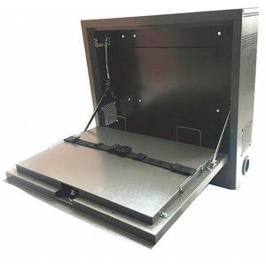 GRAINGER 462D25 Laptop Security Cabinet, 20-5/8 x 5-1/4 x 19-1/8 Inch Steel, Gray | CD2WZC