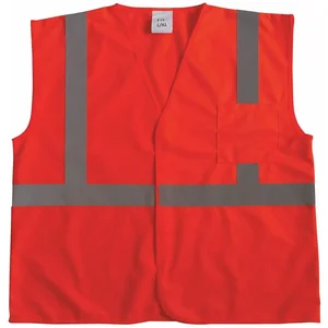 GRAINGER 53YK99 Silver Stripe Traffic Vest, Hook-and-Loop Closure, S/M | CD2HQW