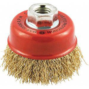 GRAINGER 66252838617 2-3/4 Inch Knotted Wire Cup Brush, Arbor Hole Mounting, 0.020 Inch Wire Dia. | CD2JER 443N93