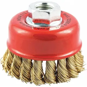 GRAINGER 66252838621 2-3/4 Inch Crimped Wire Cup Brush, Arbor Hole Mounting, 0.020 Inch Wire Dia. | CD2JEN 443N53