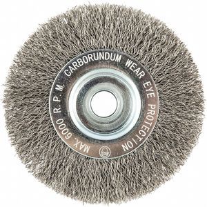 GRAINGER 66252838761 Crimped Wire Wheel Brush, Arbor Hole Mounting, 0.012 Inch Wire Dia. | CD3QWQ 443P11