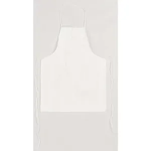 GRAINGER AP-KG Disposable Bib Apron, 36 Length, Microporous Fabric, White | AX3NGA 8F998