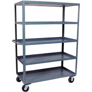 GRAINGER CE472P600GP Open Stock Cart, 3000 Lbs. Load Capacity, No. of Shelves 5, Gray | CD2KMU 9LED9