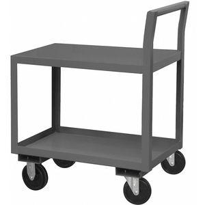 GRAINGER LDO-183039-2-5PO-95 Utility Cart, 1400 Lbs. Load Capacity, Number of Shelves 2, Stainless Steel | CD3VZQ 8EK82