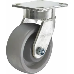 GRAINGER P25S-N060K-14-001 Swivel Plate Caster, 6 Inch, Medium-Duty, 1500 Lbs Load Rating | CD3QUA 29XV39