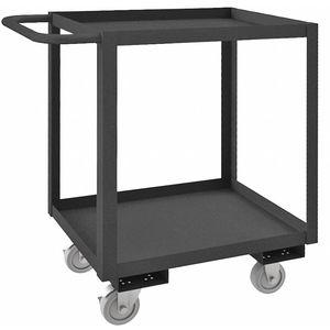 GRAINGER RSC-1824-2-95 Steel Flat Handle Utility Cart, 1200 Lbs. Load Capacity, No. of Shelves 2 | CD2KNP 19G933