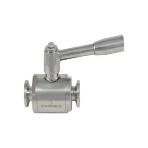 APPROVED VENDOR TC05VBALL-RH Ball Valve, 1/2 Inch Tri Clover Compatible, Economy, Round Handle Design | CF6CBA