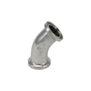APPROVED VENDOR TC075ELL45 Elbow, 3/4 Inch Size, Tri Clover Compatible, 45 Deg. Bend | CF6CKH