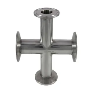 APPROVED VENDOR TC10CROSS Tri Clamp Style Cross, 1 Inch Size, Tri Clover Compatible | CF6CJL