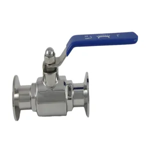 APPROVED VENDOR TC10VBALL Ball Valve, 1 Inch Tri Clover Compatible, Economy, Flat Handle Design | CF6CAQ