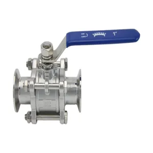 APPROVED VENDOR TC10VBALL3P Ball Valve, 1 Inch Tri Clover Compatible, 3-Piece | CF6CAN