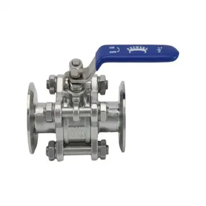 APPROVED VENDOR TC10VBALL3P12ID Ball Valve, 1 Inch Tri Clover Compatible 3-Piece, with 1/2 Inch full bore | CF6CAK