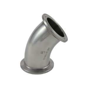 APPROVED VENDOR TC15ELL45 Elbow, 1.5 Inch Size, Tri Clover Compatible, 45 Deg. Bend | CF6CKN