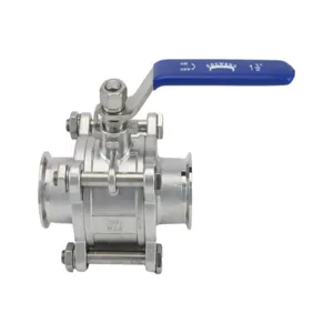 APPROVED VENDOR TC15VBALL3P Ball Valve, 1.5 Inch Tri Clover Compatible, 3-Piece | CF6CAV