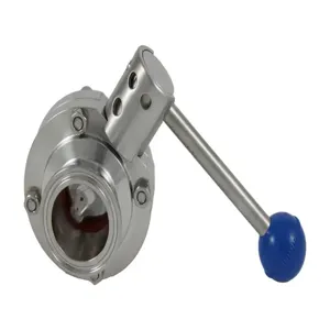 APPROVED VENDOR TC15VBFVPT Butterfly Valve Pull Trigger, 1.5 Inch Tri Clover Compatible | CF6CXW