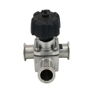 APPROVED VENDOR TC15VDIA-3W Diaphragm Valve, 1.5 Inch Size, Tri Clover Compatible, 3-Way | CF6CJW