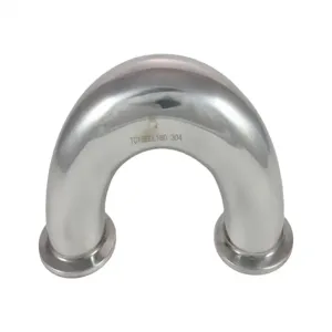 APPROVED VENDOR TC20ELL180 Elbow, 2 Inch Size, Tri Clover Compatible, 180 Deg. U-Bend | CF6CKR