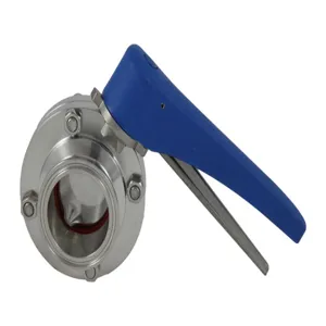 APPROVED VENDOR TC20VBFVST Butterfly Valve Squeeze Trigger, 2 Inch Size, Tri Clover Compatible | CF6CYA