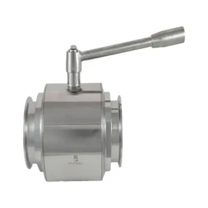 APPROVED VENDOR TC30VBALL-RH Ball Valve, 3 Inch Tri Clover Compatible, Economy, Round Handle Design | CF6CBG