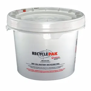 RECYCLEPAK SUPPLY-041-SWS Dry Cell Battery Recycling Pail, 3.5 Gal | CT8VFK 34TJ49