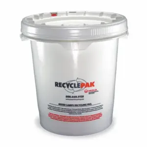 RECYCLEPAK SUPPLY-068-SWS Mixed Lamp Recycling Pail, 5 gal, CFL/LED Lighting Technology | CT8VJH 34AZ94