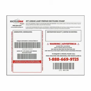 RECYCLEPAK SUPPLY-277 Bulb Recycling Stamp | CT8VFX 45L104