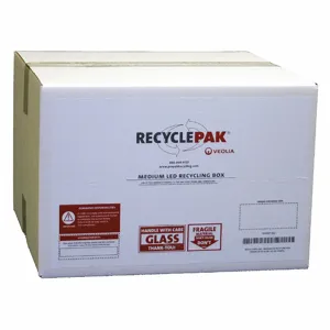 RECYCLEPAK Supply-362 LED Bulb Recycling Box, LED Lighting Technology, Prepaid Disposal Included | CT8VFZ 444A29