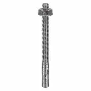 RED HEAD WW-1432 Expansion Wedge Anchor, 1/4 Inch Dia., Plain, Stainless Steel, 100Pk | CD2WME 2G558