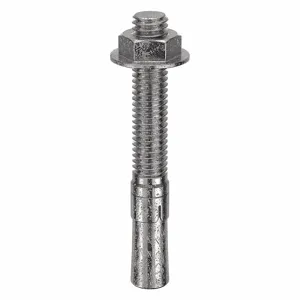 RED HEAD WW-3830 Wedge Anchor, 3/8-16 Thread Size, 304 Stainless Steel, 3/8 Inch Dia., 50PK | CG8YTM 2G574