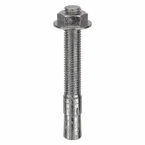 RED HEAD WW-5850 Wedge Anchor, 5/8-11 Thread Size, 304 Stainless Steel, 5/8 Inch Dia., 10PK | CG8YTQ 2G550