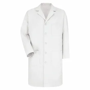 RED KAP KP14WH LN 46 Mens White Lab Coat 80/20 | CT8VNV 43N850